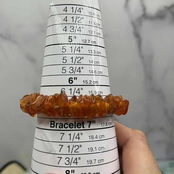 Amber chip AAA + bracelet stretchy size 6 1/2 - Picture 3 of 8